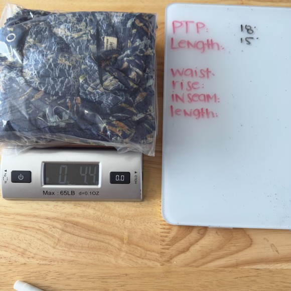 Free People Women Angelina Top XS Blue Sheer Button Front Long Sleeve Crop Indie - Picture 10 of 10